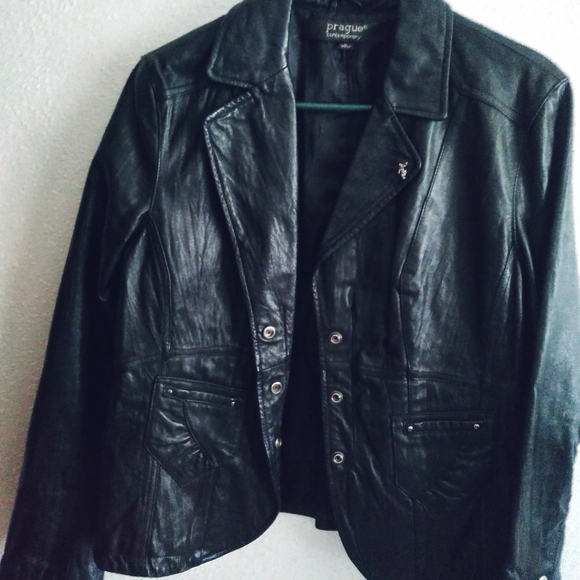 prague Jackets & Coats Leather Jacket By Prague Size Large The